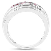 Bids.com 1.00 Carat Genuine Pink Tourmaline .925 Sterling Silver Ring Rings