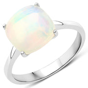 Bids.com 2.90 Carat Genuine Ethiopian Opal .925 Sterling Silver Ring Rings
