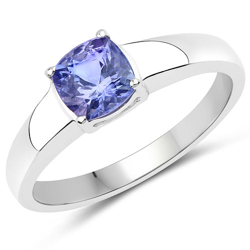Bids.com 1.05 Carat Genuine Tanzanite .925 Sterling Silver ring Rings