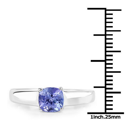 Bids.com 1.05 Carat Genuine Tanzanite .925 Sterling Silver ring Rings