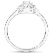 Bids.com 14K White Gold 0.64 Carat Genuine White Diamond Ring Rings