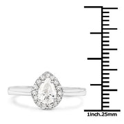 Bids.com 14K White Gold 0.64 Carat Genuine White Diamond Ring Rings