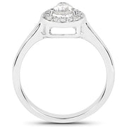Bids.com 14K White Gold 0.63 Carat Genuine White Diamond Ring Rings