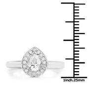 Bids.com 14K White Gold 0.63 Carat Genuine White Diamond Ring Rings