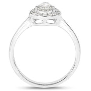 Bids.com 14K White Gold 0.70 Carat Genuine White Diamond Ring Rings