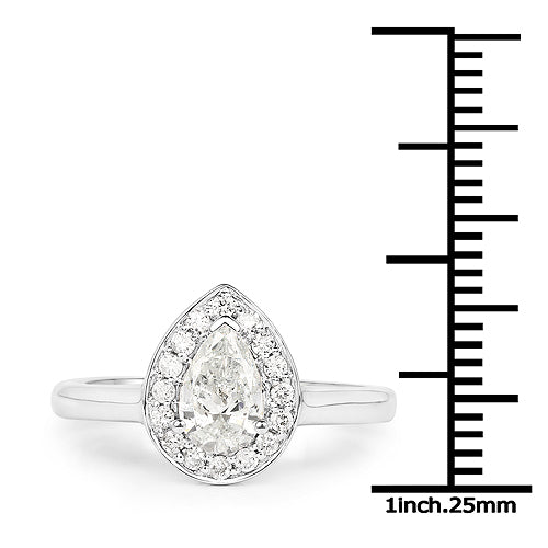 Bids.com 14K White Gold 0.70 Carat Genuine White Diamond Ring Rings