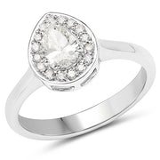 Bids.com 14K White Gold 0.64 Carat Genuine White Diamond Ring Rings
