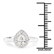Bids.com 14K White Gold 0.64 Carat Genuine White Diamond Ring Rings