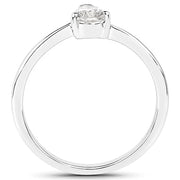 Bids.com 14K White Gold 0.50 Carat Genuine White Diamond Ring Rings