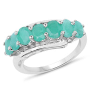 Bids.com 1.64 Carat Genuine Emerald Sterling Silver Ring Rings