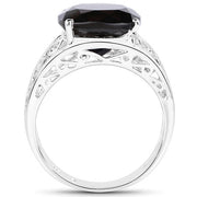 Bids.com 7.09 Carat Genuine Smoky Quartz .925 Sterling Silver Ring Rings
