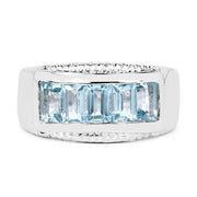 Bids.com 1.75 Carat Genuine Blue Topaz .925 Sterling Silver Ring Rings