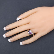 Bids.com 0.54 Carat Genuine Amethyst .925 Sterling Silver Ring Rings