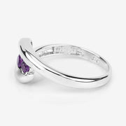 Bids.com 0.54 Carat Genuine Amethyst .925 Sterling Silver Ring Rings