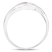 Bids.com 0.54 Carat Genuine Amethyst .925 Sterling Silver Ring Rings