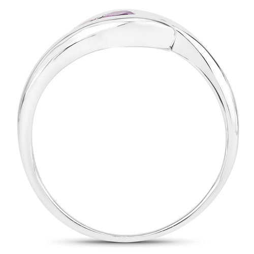 Bids.com 0.54 Carat Genuine Amethyst .925 Sterling Silver Ring Rings