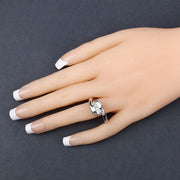 Bids.com 0.74 Carat Genuine Blue Topaz .925 Sterling Silver Ring Rings