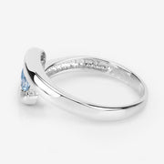 Bids.com 0.74 Carat Genuine Blue Topaz .925 Sterling Silver Ring Rings