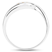Bids.com 0.55 Carat Genuine Citrine .925 Sterling Silver Ring Rings