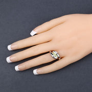 Bids.com 0.56 Carat Genuine Peridot .925 Sterling Silver Ring Rings