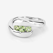 Bids.com 0.56 Carat Genuine Peridot .925 Sterling Silver Ring Rings