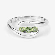 Bids.com 0.56 Carat Genuine Peridot .925 Sterling Silver Ring Rings