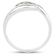 Bids.com 0.56 Carat Genuine Peridot .925 Sterling Silver Ring Rings