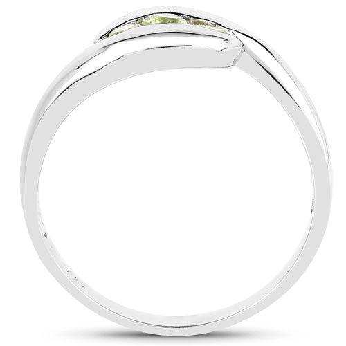 Bids.com 0.56 Carat Genuine Peridot .925 Sterling Silver Ring Rings