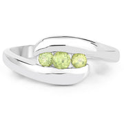 Bids.com 0.56 Carat Genuine Peridot .925 Sterling Silver Ring Rings
