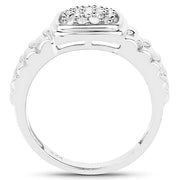 Bids.com 0.25 Carat Genuine White Diamond .925 Sterling Silver Ring Rings