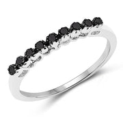 Bids.com 0.32 Carat Genuine Multi Diamond .925 Sterling Silver Ring Rings