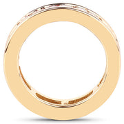 Bids.com 14K Yellow Gold Plated 4.32 Carat Genuine Multi Sapphire .925 Sterling Silver Ring Rings