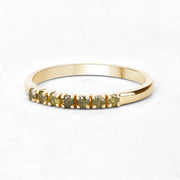 Bids.com 0.22 Carat Genuine Dark Yellow Diamond 14K Yellow Gold Ring (I1-I2) Rings