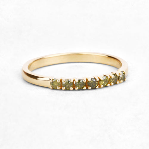 Bids.com 0.22 Carat Genuine Dark Yellow Diamond 14K Yellow Gold Ring (I1-I2) Rings