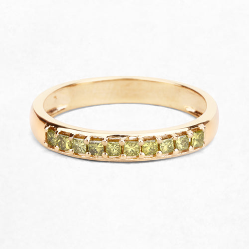 Bids.com 0.27 Carat Genuine Yellow Diamond 14K Yellow Gold Ring (SI1-SI2) Rings
