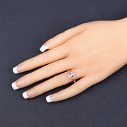 Bids.com 0.81 Carat Genuine Morganite and White Diamond 14K Rose Gold Ring Rings
