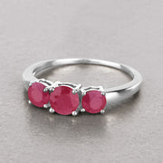 Bids.com 1.15 Carat Genuine Ruby 14K White Gold Ring Rings