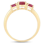 Bids.com 1.15 Carat Genuine Ruby 14K Yellow Gold Ring Rings