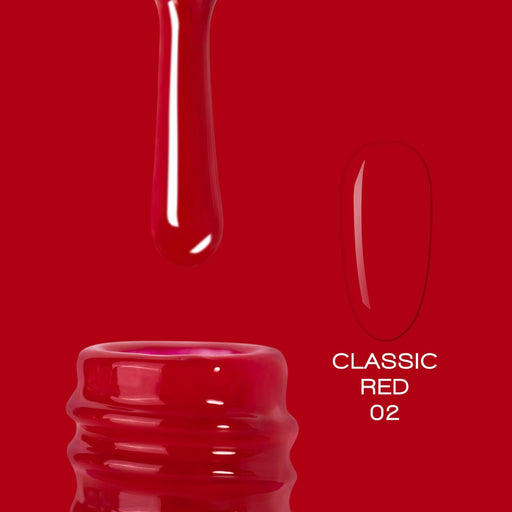 nbmsupply ELITE EMBRACE Professional Color Gel Classic RED 02 10ml ECGCR0210
