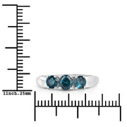 Bids.com 1.03 Carat Genuine Blue Diamond 14K White Gold Ring Rings