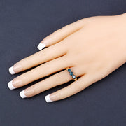 Bids.com 1.03 Carat Genuine Blue Diamond 14K Yellow Gold Ring Rings