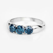 Bids.com 1.03 Carat Genuine Blue Diamond 14K White Gold Ring Rings