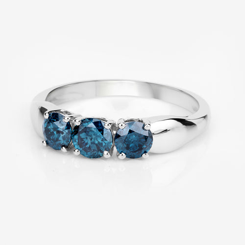 Bids.com 1.03 Carat Genuine Blue Diamond 14K White Gold Ring Rings
