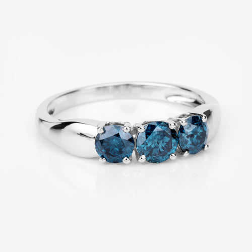 Bids.com 1.03 Carat Genuine Blue Diamond 14K White Gold Ring Rings