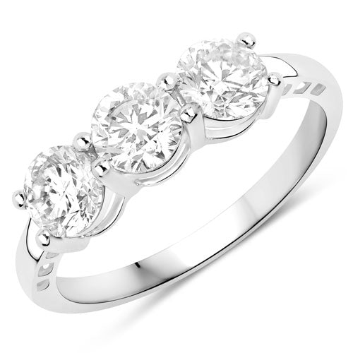 Bids.com 1.50 Carat Genuine Lab Grown Diamond 14K White Gold Ring Rings