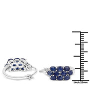 Bids.com 10.40 Carat Genuine Blue Sapphire .925 Sterling Silver 3 Piece Jewelry Set (Ring, Earrings, and Pendant w/ Chain) Jewelry Sets