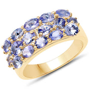 Bids.com 2.72 Carat Genuine Tanzanite .925 Sterling Silver Ring Rings