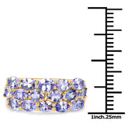 Bids.com 2.72 Carat Genuine Tanzanite .925 Sterling Silver Ring Rings