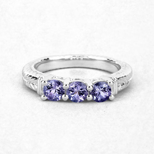 Bids.com 1.11 Carat Genuine Tanzanite .925 Sterling Silver Ring Rings