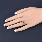 Bids.com 1.11 Carat Genuine Tanzanite .925 Sterling Silver Ring Rings